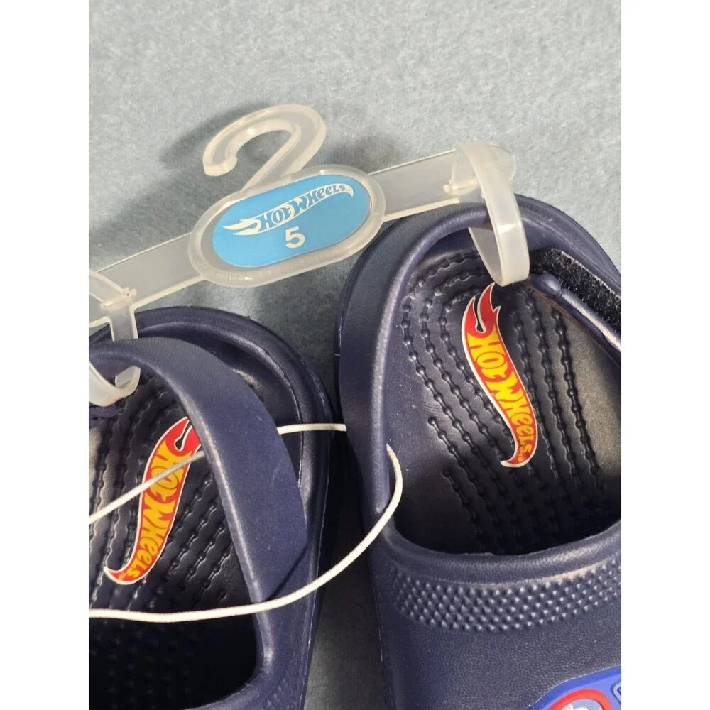 Hot Wheels Toddler Boys' Clogs with Adjustable Strap – Navy 5 NWT